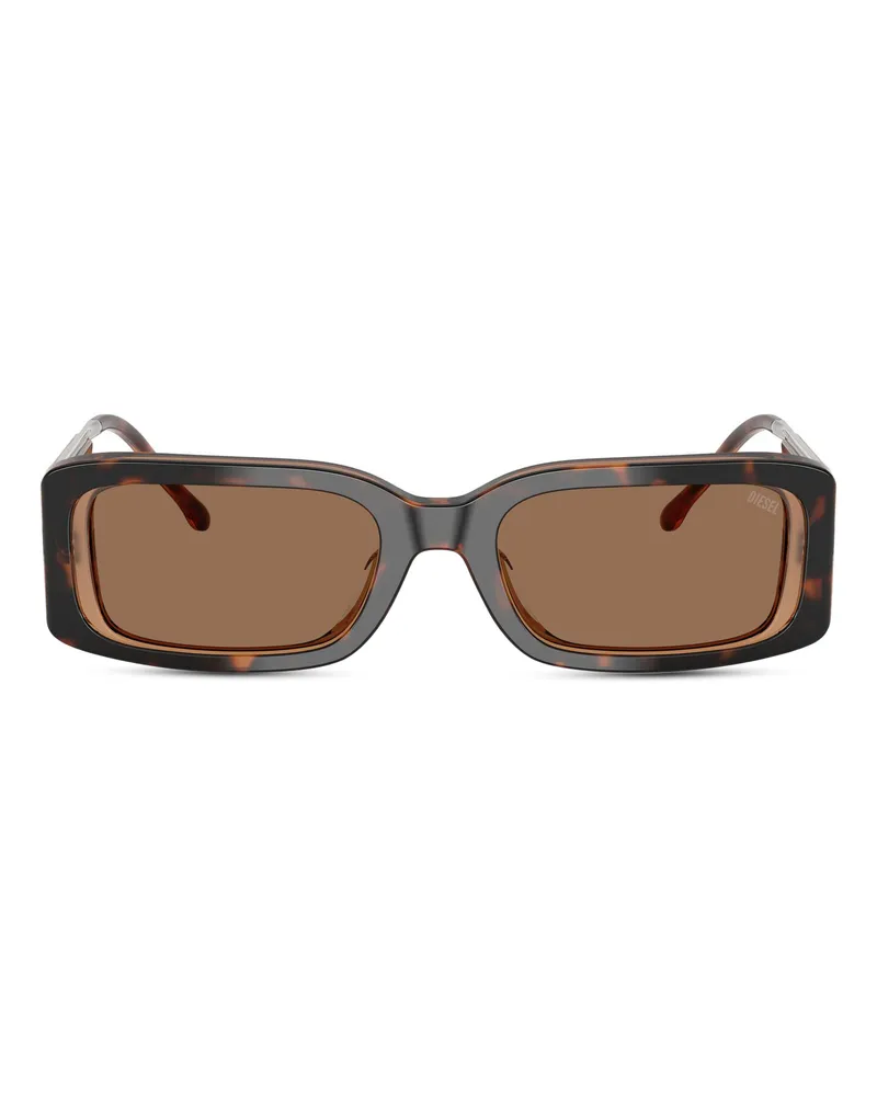 Diesel Rechteckige Sonnenbrille - Sonnenbrille - Unisex - Braun Braun