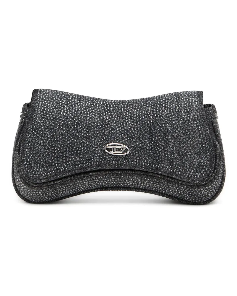 Diesel Play-Clutch aus Strass-Denim - Abendtaschen - Damen - Schwarz Schwarz