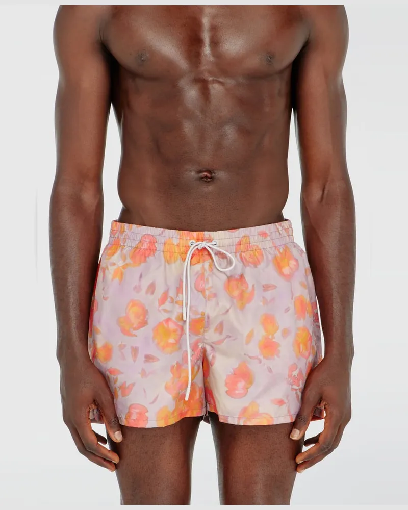 Diesel Metallische Badeshorts mit Blumenmuster - Badeshorts - Herren - Violett Violett