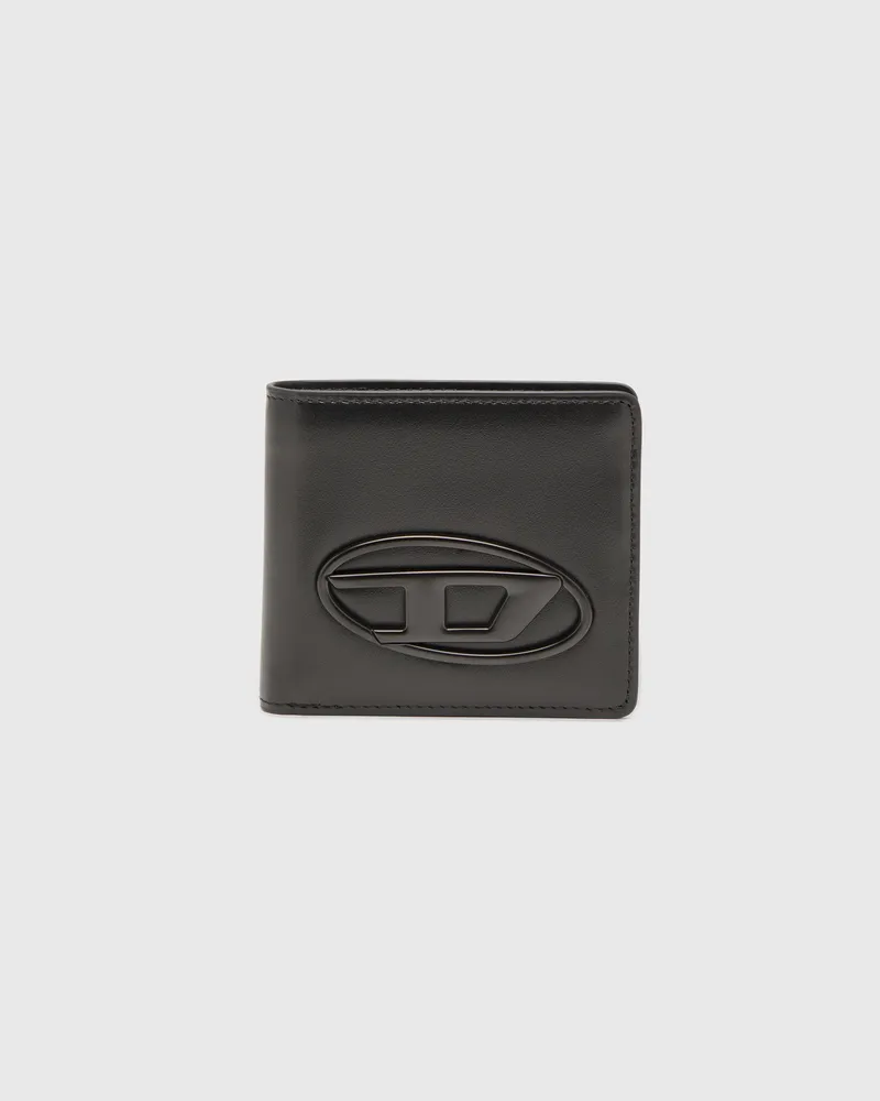 Diesel Bifold-Portemonnaie aus gleder - Kleine Portemonnaies - Unisex - Schwarz Schwarz