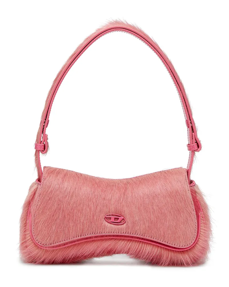 Diesel Clutch aus farbigem, haarigem Leder - Abendtaschen - Damen - Rosa Rosa