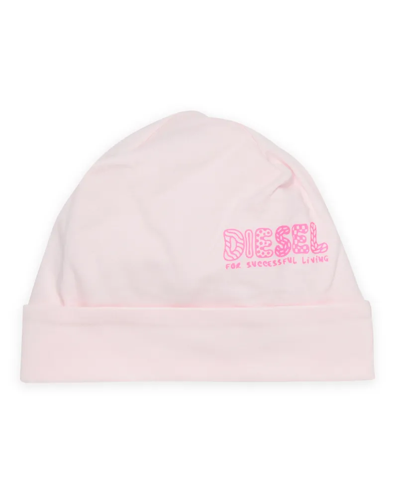 Diesel Neugeborenen-Mütze mit Doodle-Logo-Print - Weitere Accessoires - Unisex - Rosa Rosa