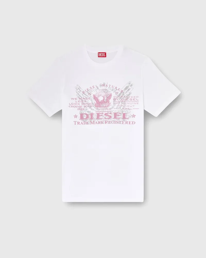 Diesel T-Shirt aus Baumwolle mit Grafikprint - T-Shirts - Herren - Weiss Weiss