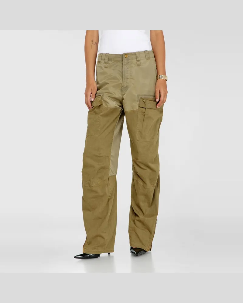 Diesel Cargo-Hose aus Baumwolle und Nylon - Hosen - Damen - Grün Grün