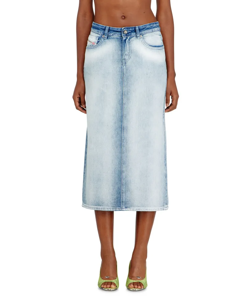 Diesel Rock aus mittel-hellem Skeleton-Denim - Röcke - Damen - Blau Blau