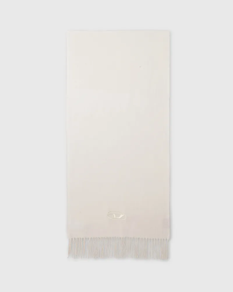 Diesel Schal aus Wollmischung mit Fransenabschlüssen - Schals - Unisex - Weiss Weiss