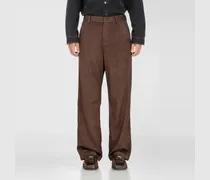 Chinohose aus leichter stretch-wolle - Hosen - Herren - Braun