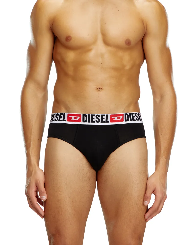 Diesel Einfarbige Briefs im Dreierpack - Slips - Herren - Schwarz Schwarz