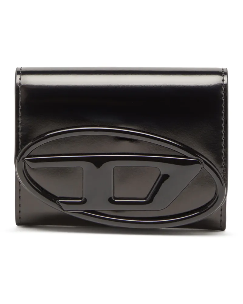 Diesel Bifold-Kartenetui aus Hochglanz-Leder - Kleine Portemonnaies - Damen - Schwarz Schwarz