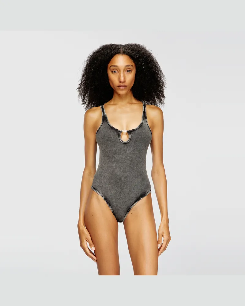 Diesel Body aus marmoriert gewaschenem Stretch-Baumwollstoff - Bodys - Damen - Grau Grau