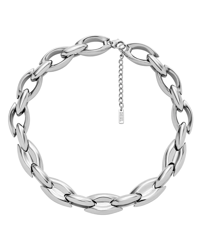 Diesel Halskette aus Edelstahl - Halsketten - Unisex - Silber Silber