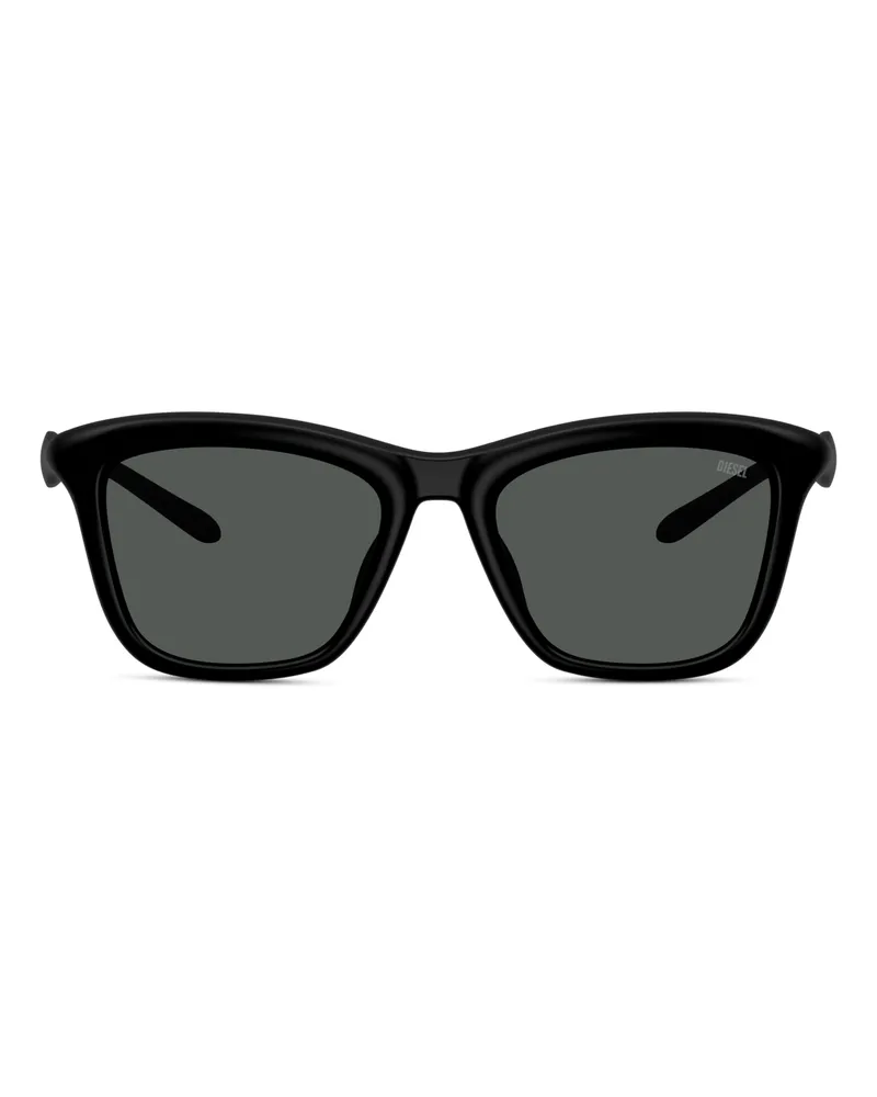 Diesel Eckige Sonnenbrille - Sonnenbrille - Unisex - Schwarz Schwarz