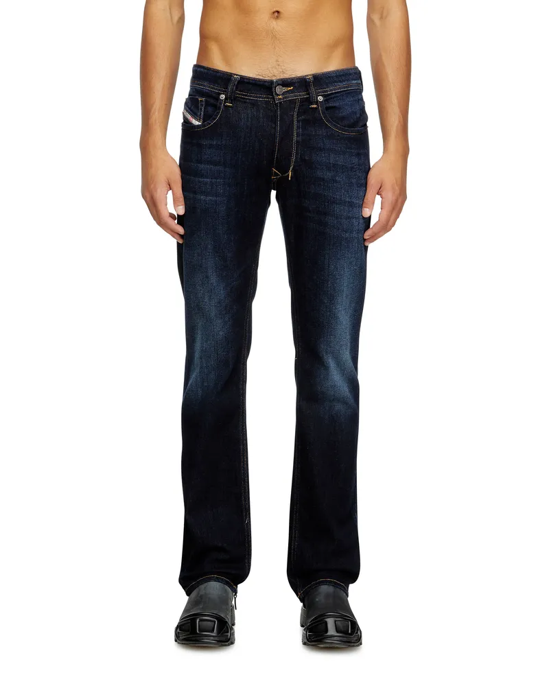 Diesel Regular Jeans Low Waist 1985 Larkee, Dunkelblau, Knopfverschluss Blau