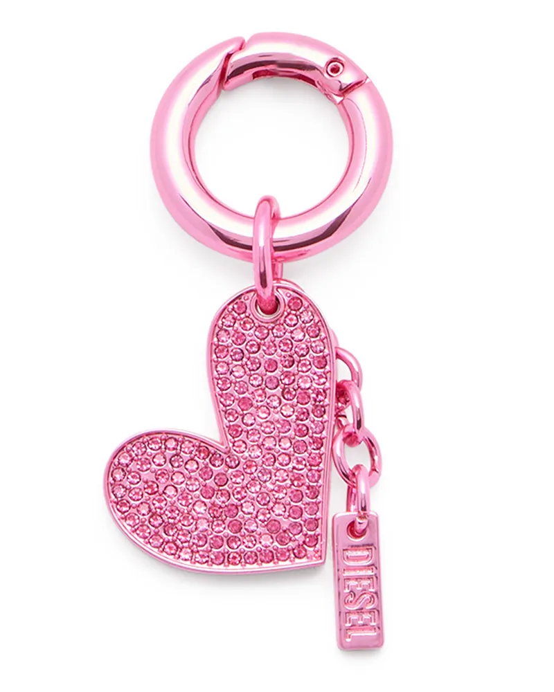 Diesel Metallherz-Anhänger mit Strasssteinen - Charms und Schlüsselanhänger - Damen - Rosa Rosa