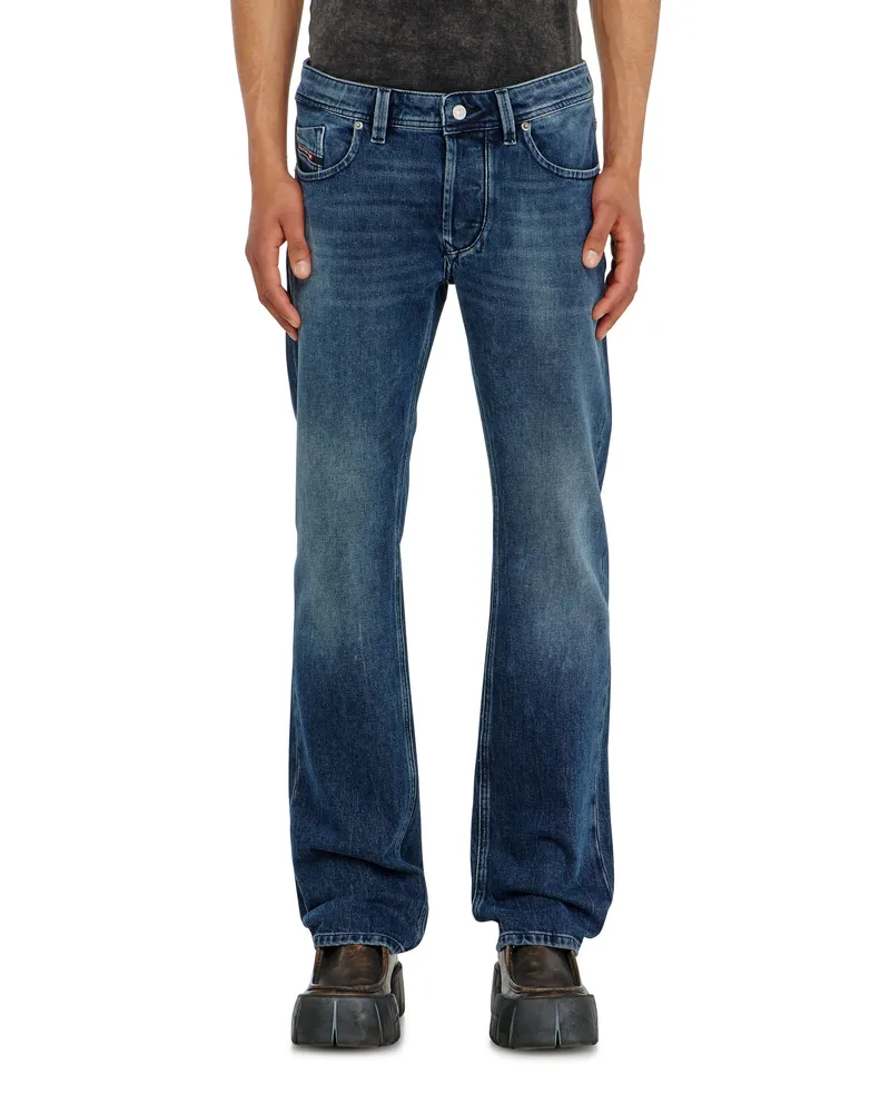Diesel Regular Jeans Low Waist 1985 Larkee, Dunkelblau, Knopfverschluss Blau