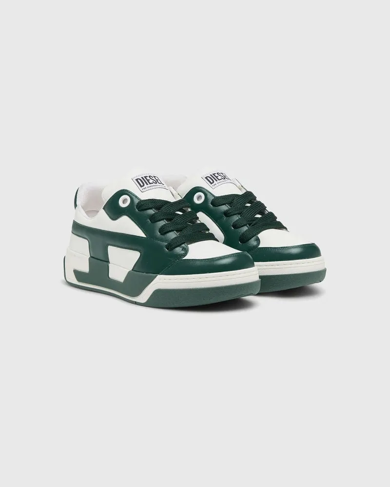 Diesel D-Ollie-Sneakers aus Leder im Colour-Block-Design - Sneakers - Herren - Weiss Weiss