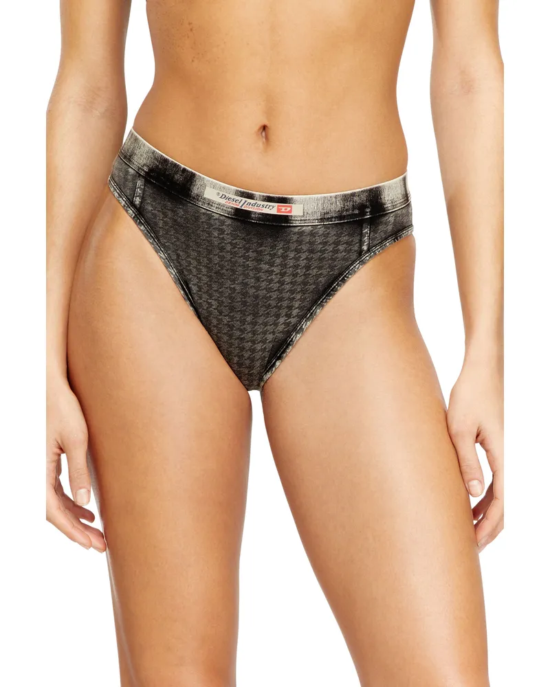 Diesel Baumwollslips mit Denim-Effekt-Print - Panties - Damen - Grau Grau