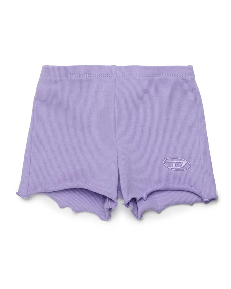 Diesel Baumwollshorts mit umgeschlagenen Säumen - Kurze Hosen - Damen - Violett Violett