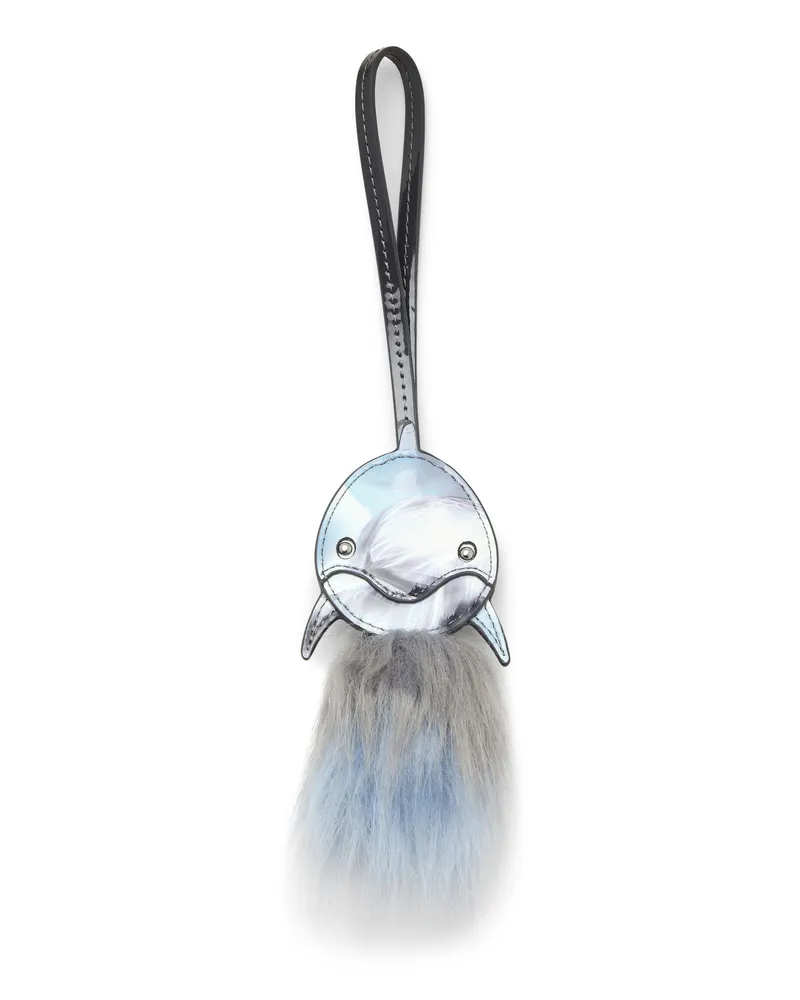 Diesel Delfin-Taschenanhänger mit flauschigem Schwanz - Charms und Schlüsselanhänger - Damen - Blau Blau