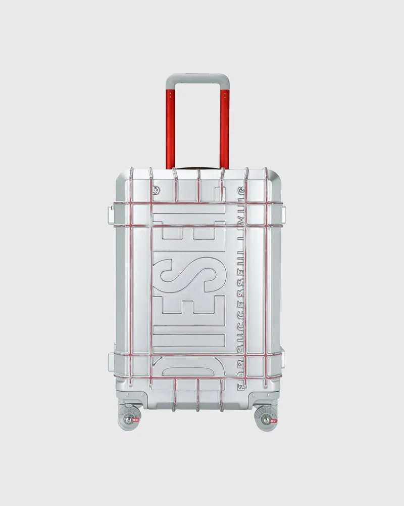 Diesel Robuster Koffer Größe M - Handgepäck Koffer - Unisex - Silber Silber