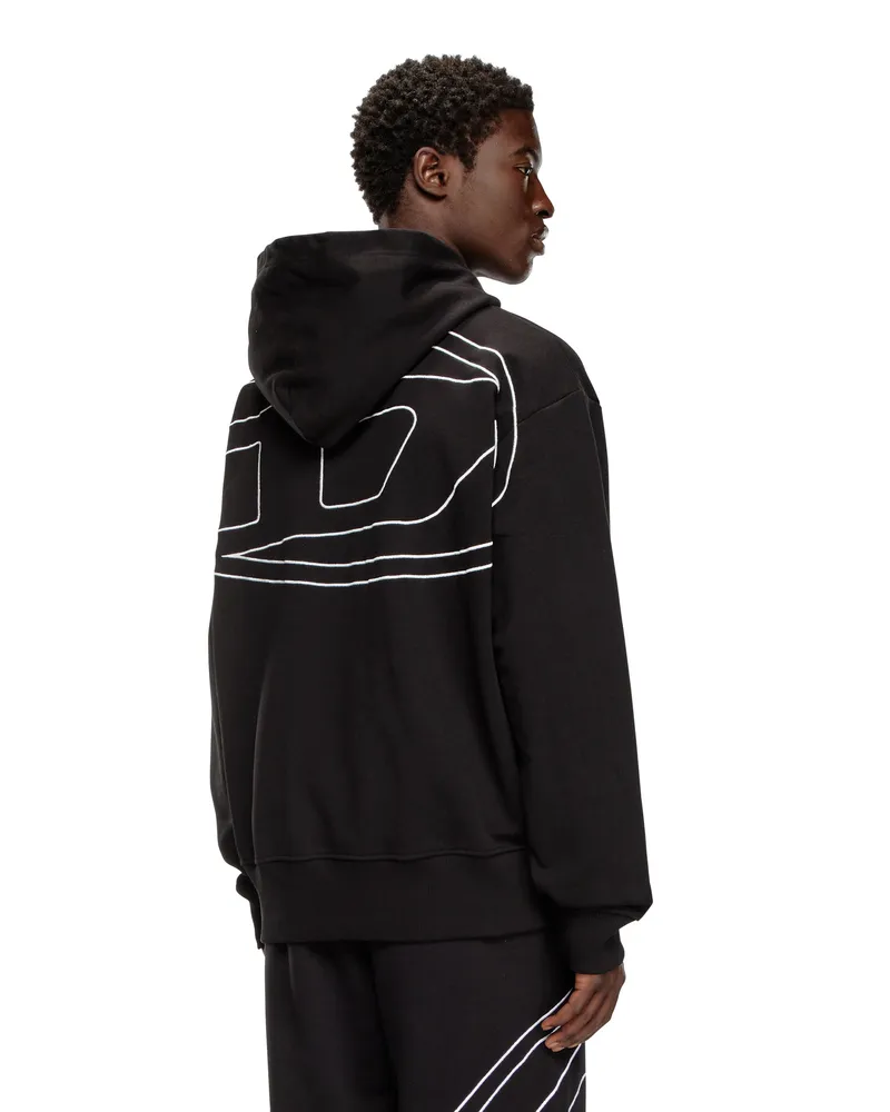 Diesel Hoodie mit Logo-Stickerei - Sweatshirts - Herren - Schwarz Schwarz