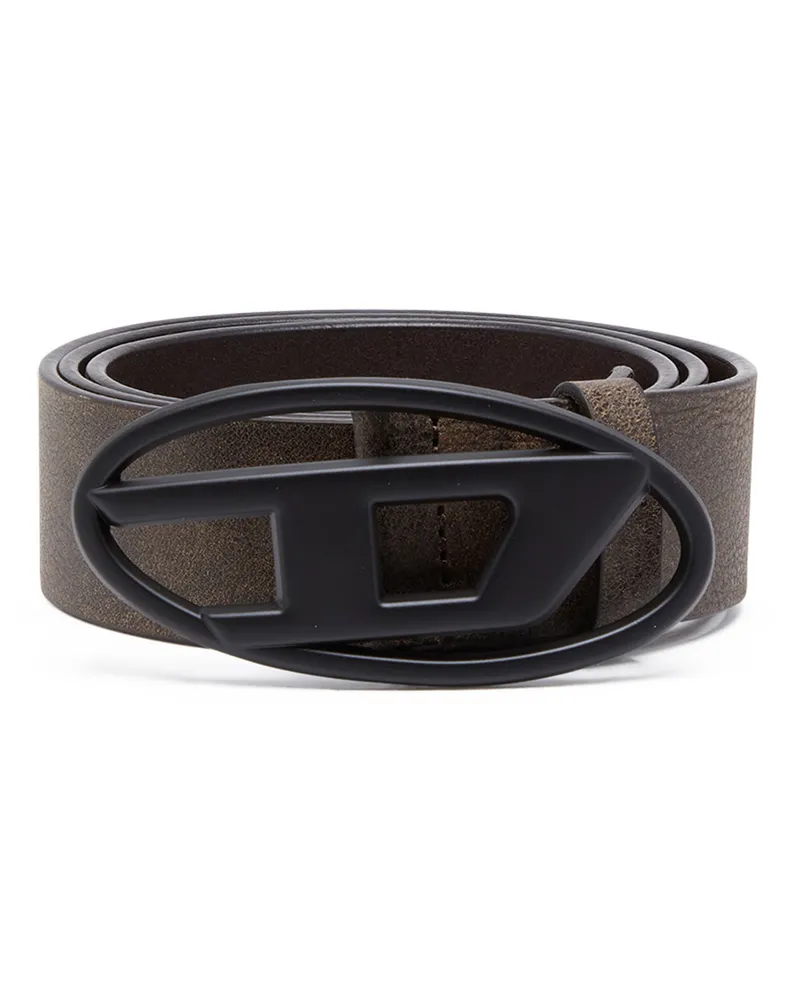 Diesel 3.9cm Gürtel aus behandeltem Leder - Gürtel - Unisex - Braun Braun