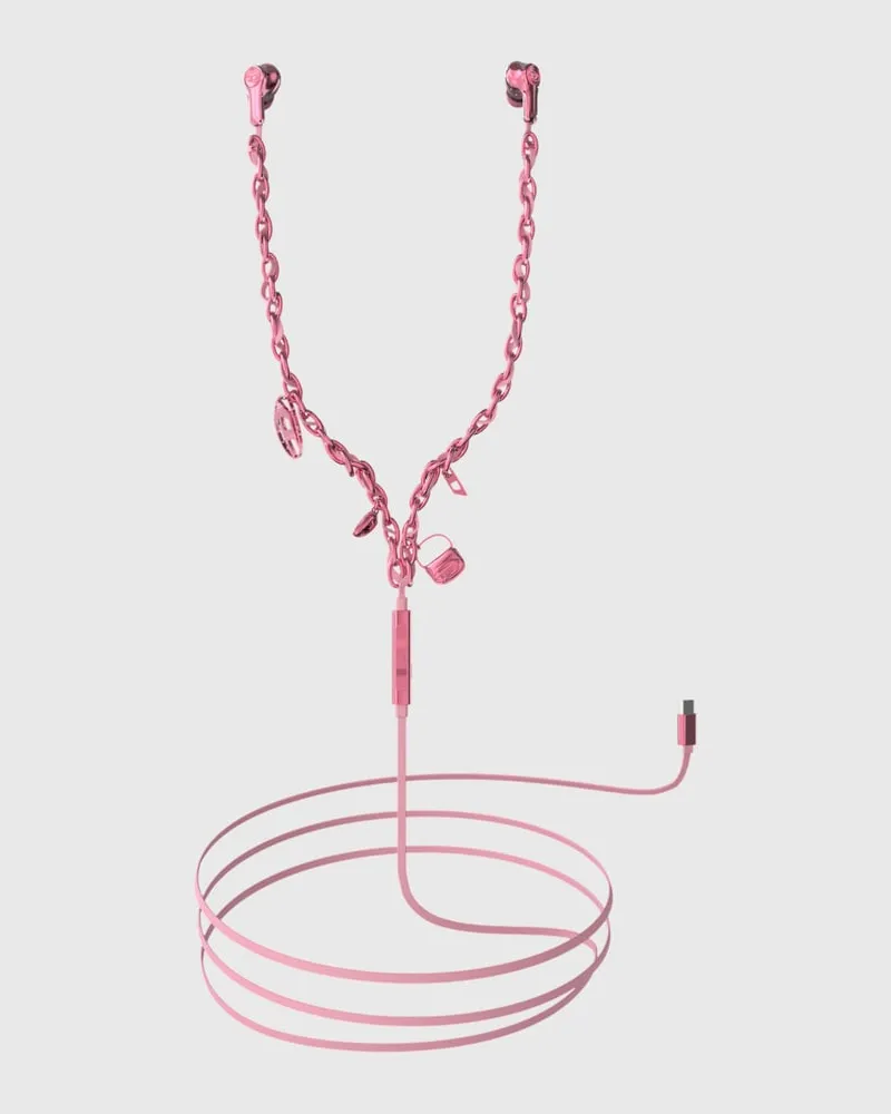 Diesel Rosa wired earbuds und charms - Kopfhörer - Unisex - Rosa Rosa
