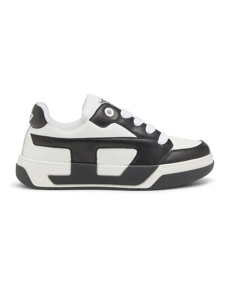Diesel D-Ollie-Sneakers aus Leder im Colour-Block-Design - Sneakers - Herren - Weiss Weiss