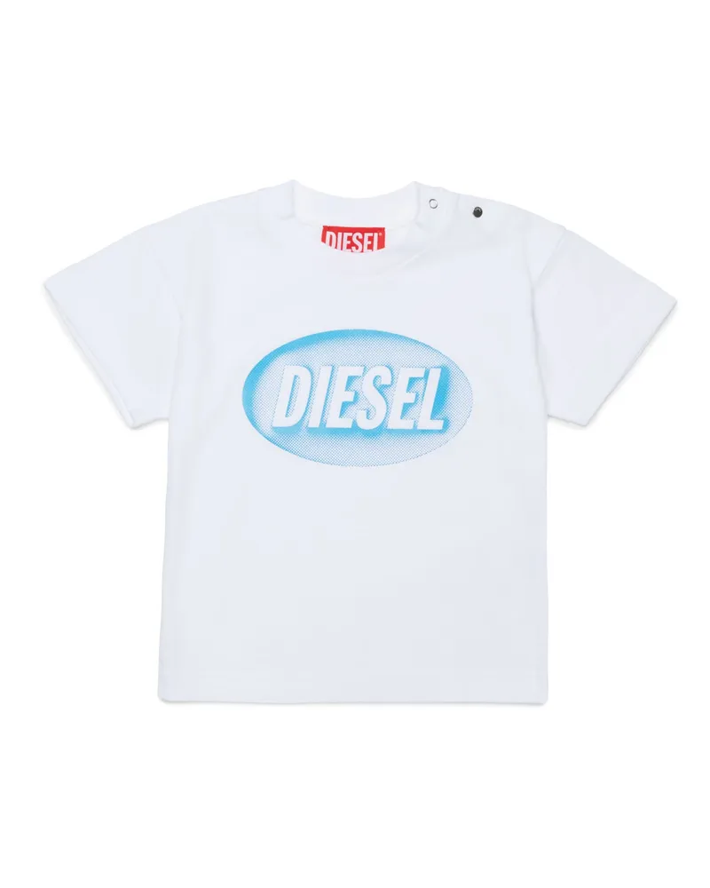 Diesel T-Shirt aus Baumwolle mit Logo-Print - T-Shirts und Tops - Unisex - Weiss Weiss