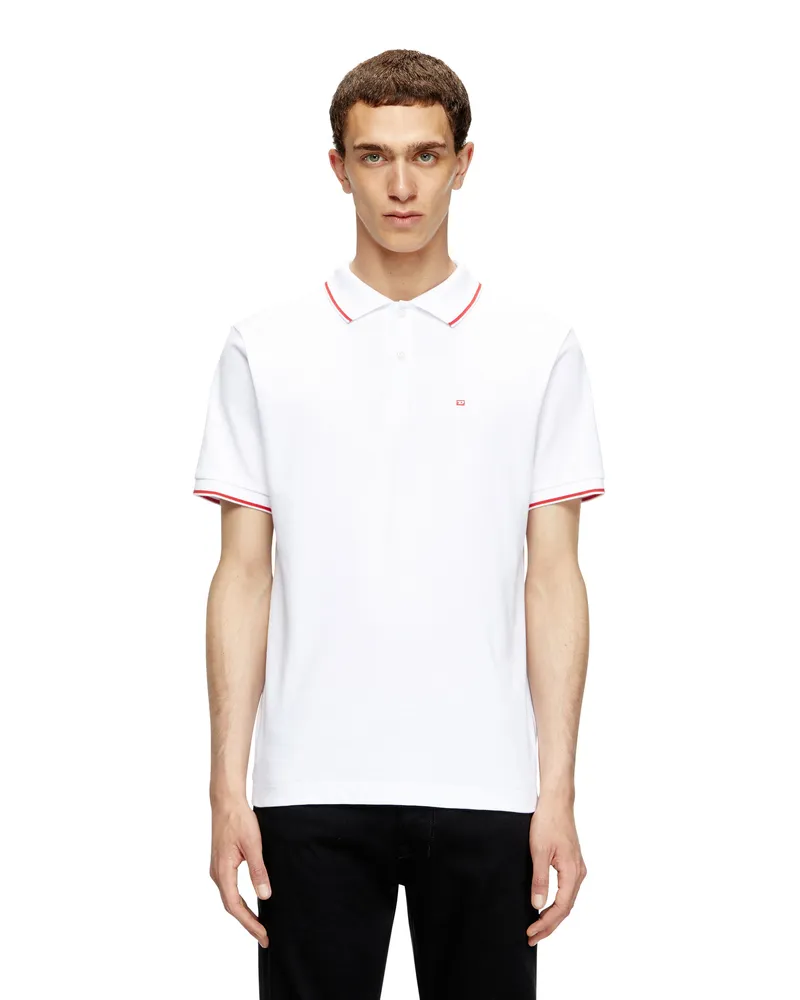Diesel Poloshirt mit Diesel-Microstickerei - Polohemden - Herren - Weiss Weiss