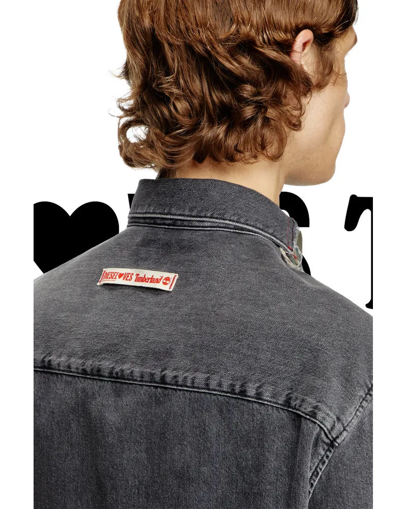 Diesel Karo- und Denim-Hemd - Denimhemden - Unisex - Bunt Bunt