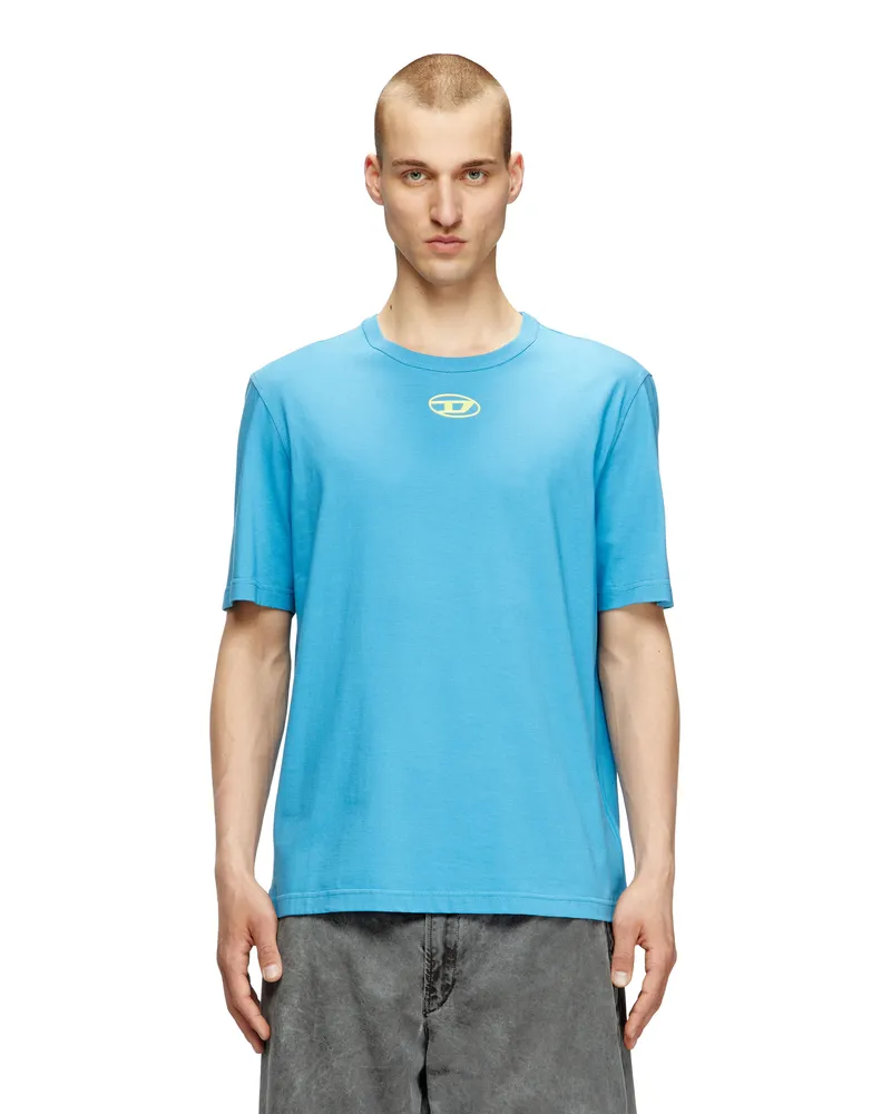 Diesel T-Shirt mit metallischem Oval D - T-Shirts - Herren - Blau Blau