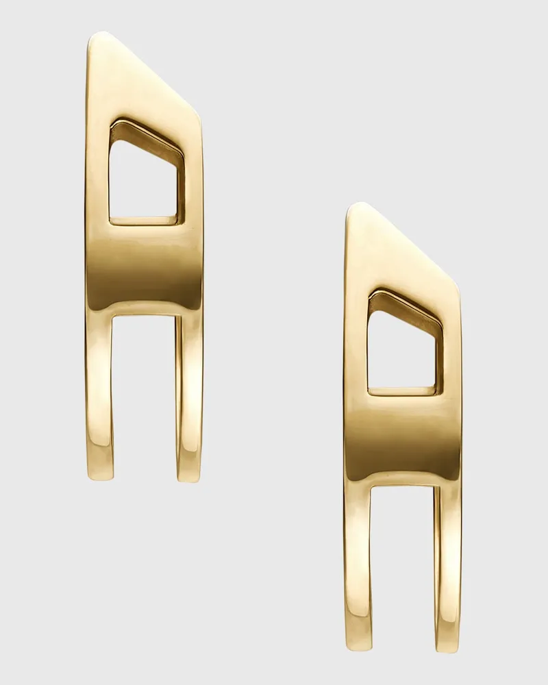 Diesel Creolen-Ohrringe aus goldfarbenem Edelstahl - Ohrringe - Unisex - Gold Gold