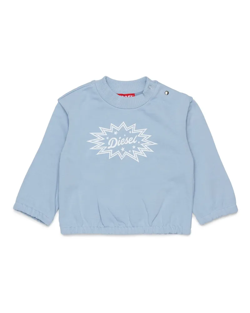 Diesel Baumwoll-Sweatshirt mit starburst Logo-Print - Sweatshirts - Damen - Blau Blau