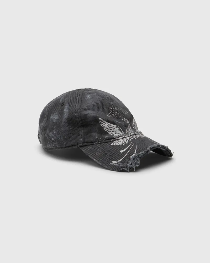 Diesel Vielgetragene Basecap mit Phoenix-Print - Hüte - Herren - Schwarz Schwarz