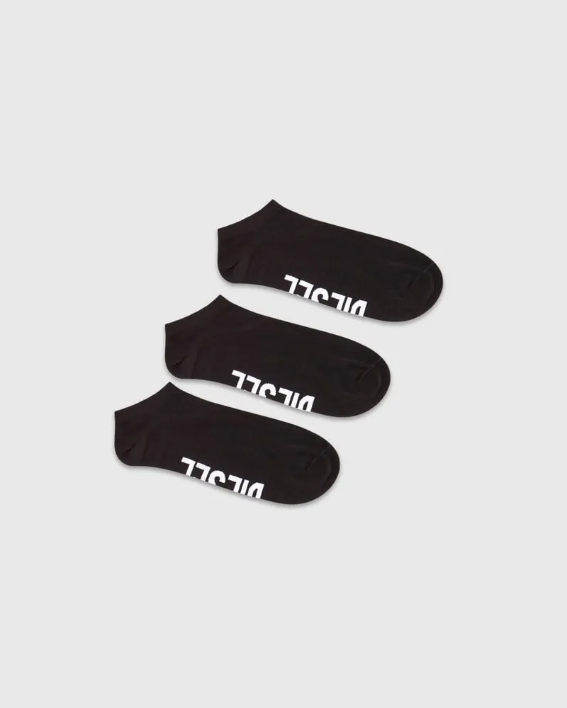 Diesel Low-Cut-Socken mit Spann-Logo im Dreierpack - Socken - Herren - Schwarz Schwarz