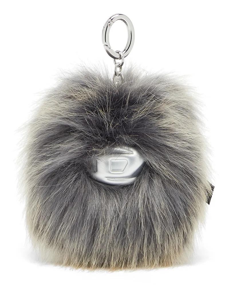 Diesel Flauschiger Anhänger mit Pendant - Charms und Schlüsselanhänger - Unisex - Grau Grau