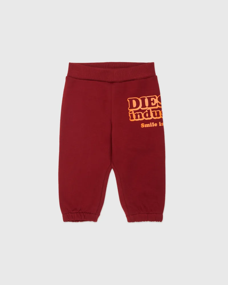 Diesel Sweatpants aus Baumwolle mit Diesel Industry Print - Hosen - Herren - Rot Rot