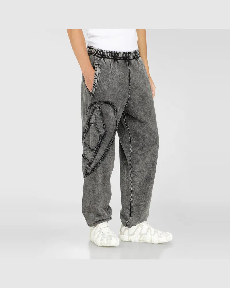Diesel Jogginghose aus Bio-Baumwolle mit ovalem D-Patch - Hosen - Herren - Grau Grau