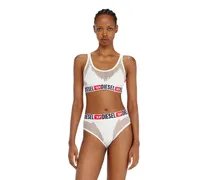Bralette mit transparentem Devoré-Effekt - BHs - Damen - Weiss