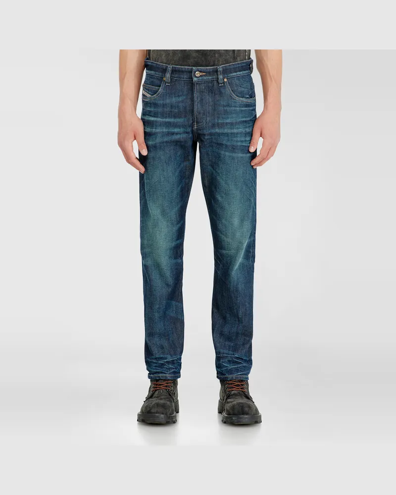 Diesel Slim Jeans Regular Waist 1993 D-Vyl,, Knopfverschluss Blau