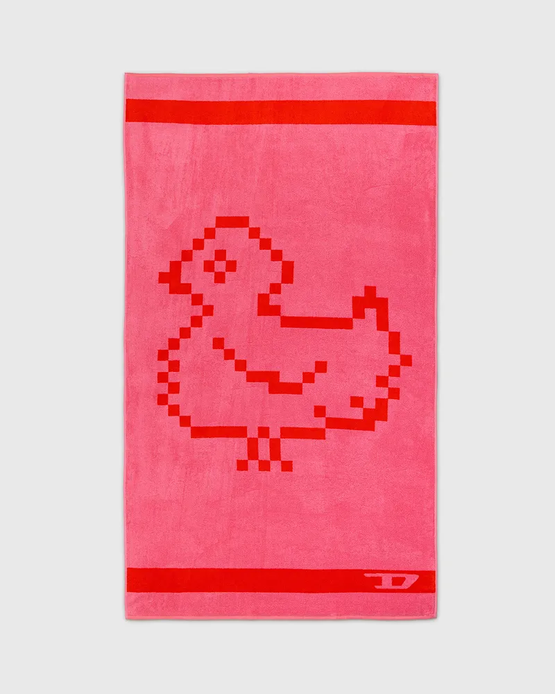 Diesel Frotteehandtuch 100x180 cm - Bath - Unisex - Rot Rot