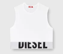 Verkürztes Tanktop mit Cut-off-Logo - Oberteile - Damen - Weiss