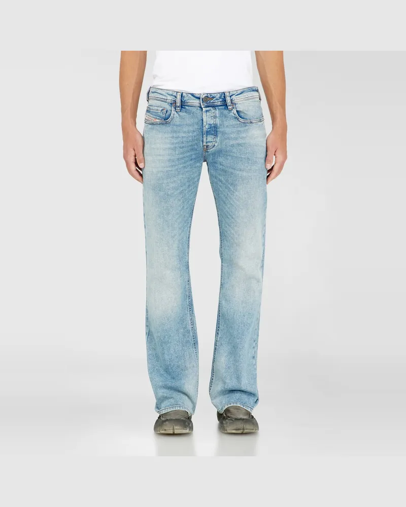 Diesel Bootcut Jeans Low Waist 2007 Zatiny, Hellblau, Knopfverschluss Blau