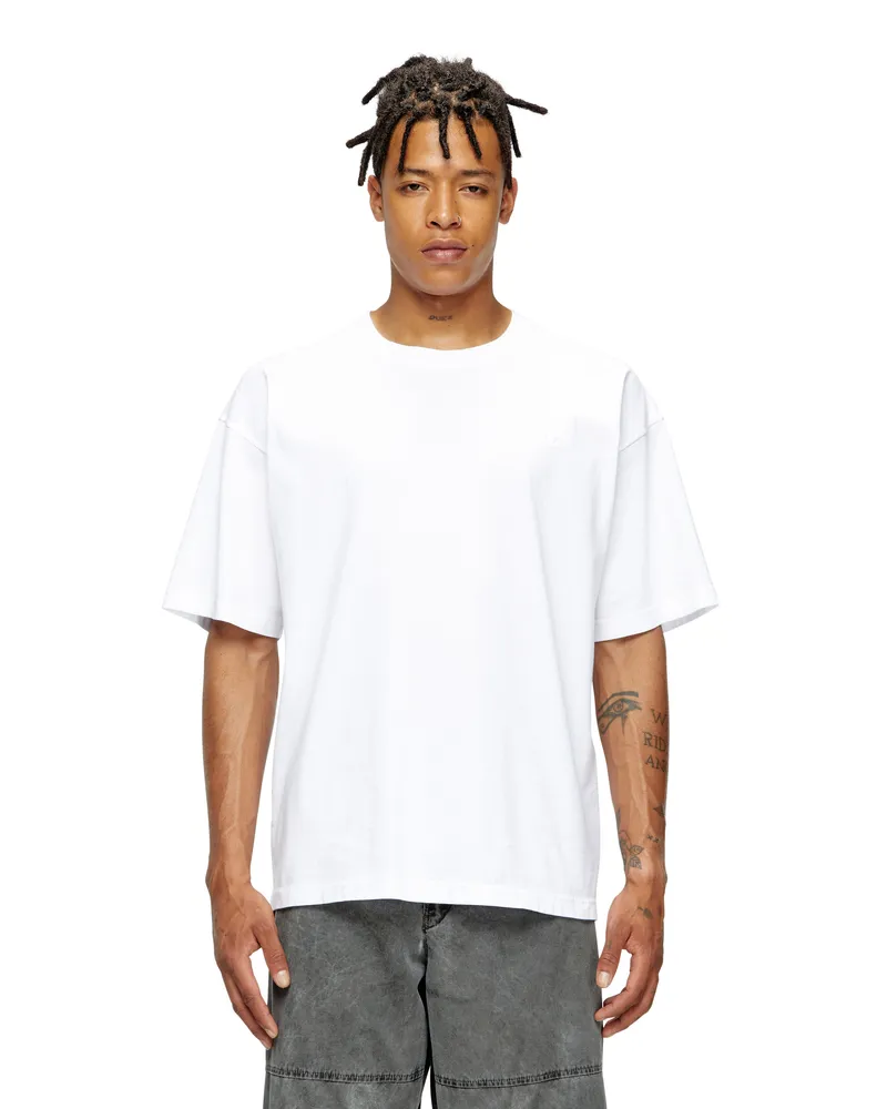 Diesel T-Shirt mit Oval D-Logo - T-Shirts - Herren - Weiss Weiss