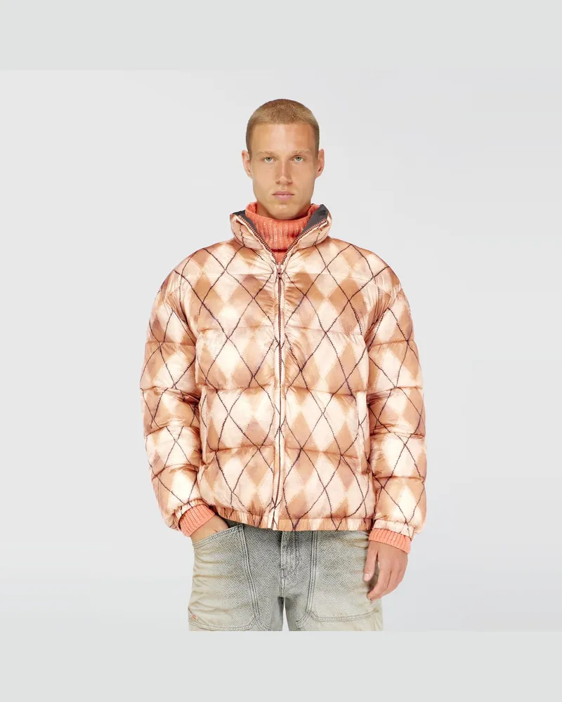 Diesel Wendbare Steppjacke mit argyle-print - Winterjacken - Herren - Bunt Bunt