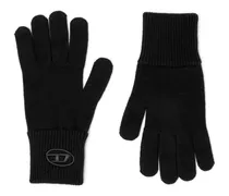 Wollmischung Handschuhe mit eingesticktem Logo - Handschuhe - Unisex - Schwarz