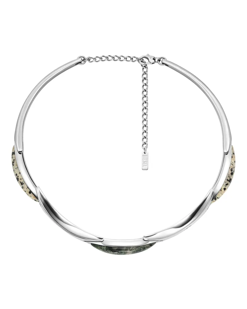 Diesel Edelstahl-Choker-Halskette - Halsketten - Unisex - Silber Silber
