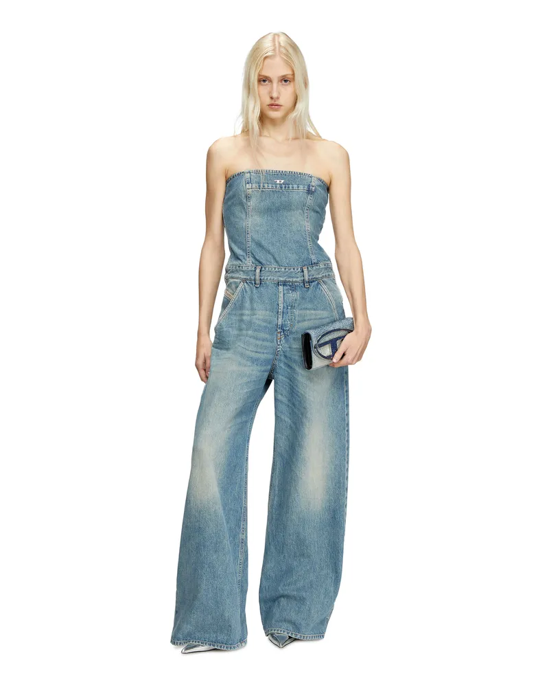 Diesel Trägerloser Overall aus Denim - Latzhosen - Damen - Blau Blau