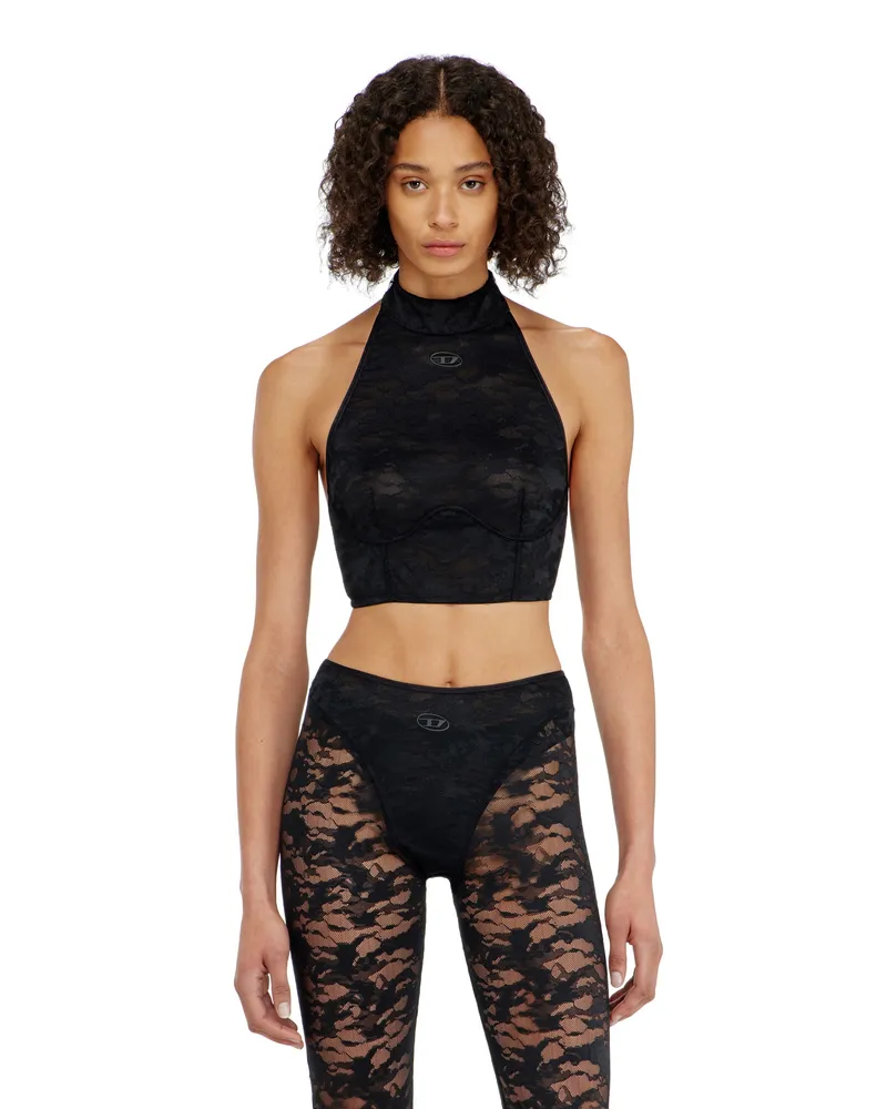 Diesel Spitzen-Bralette mit Neckholder - BHs - Damen - Schwarz Schwarz